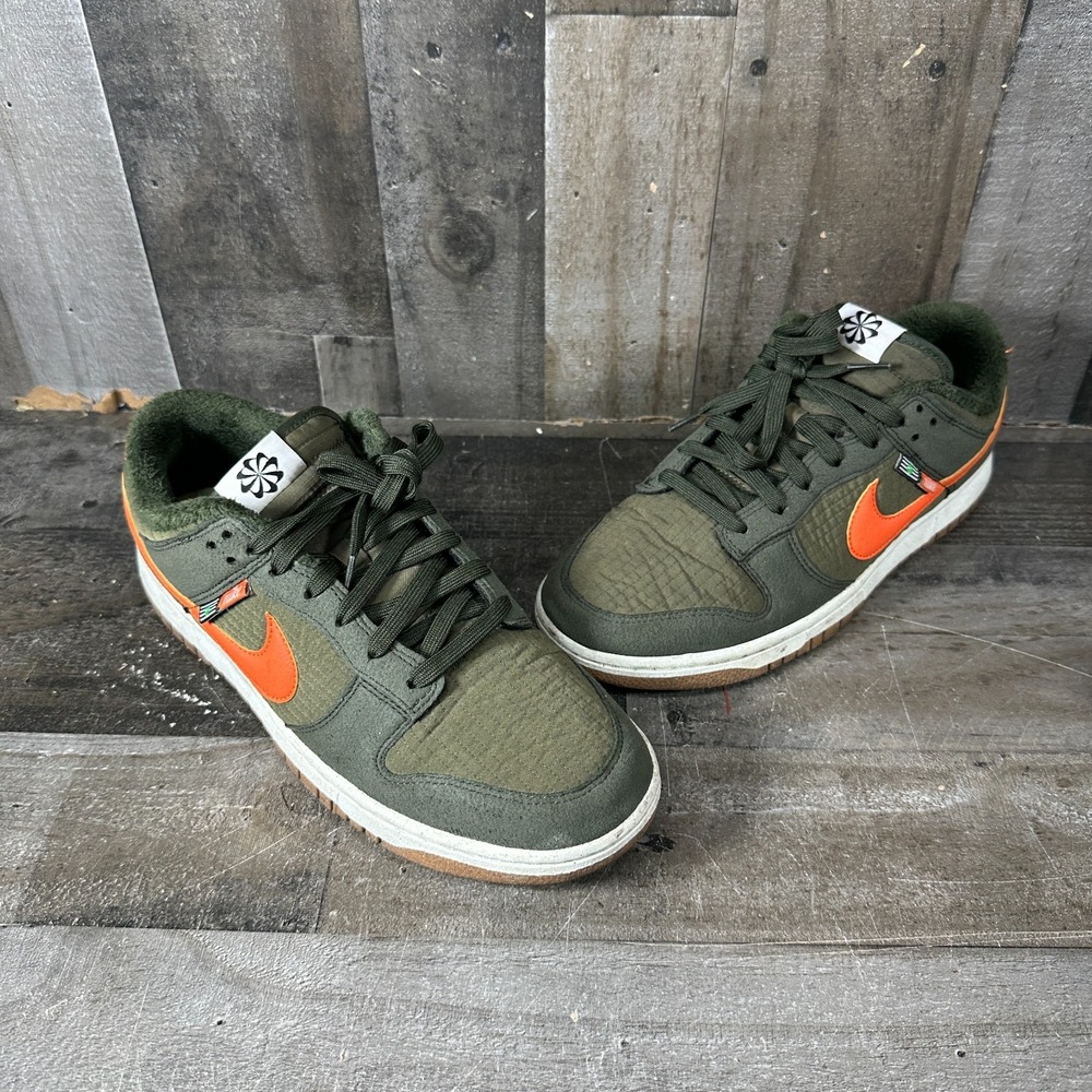 Nike Dunk Low Next Nature Toasty Sequoia Green Orange Size 11.5 Men's DD3358-300